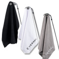 Microfiber custom logo golf towel with clip